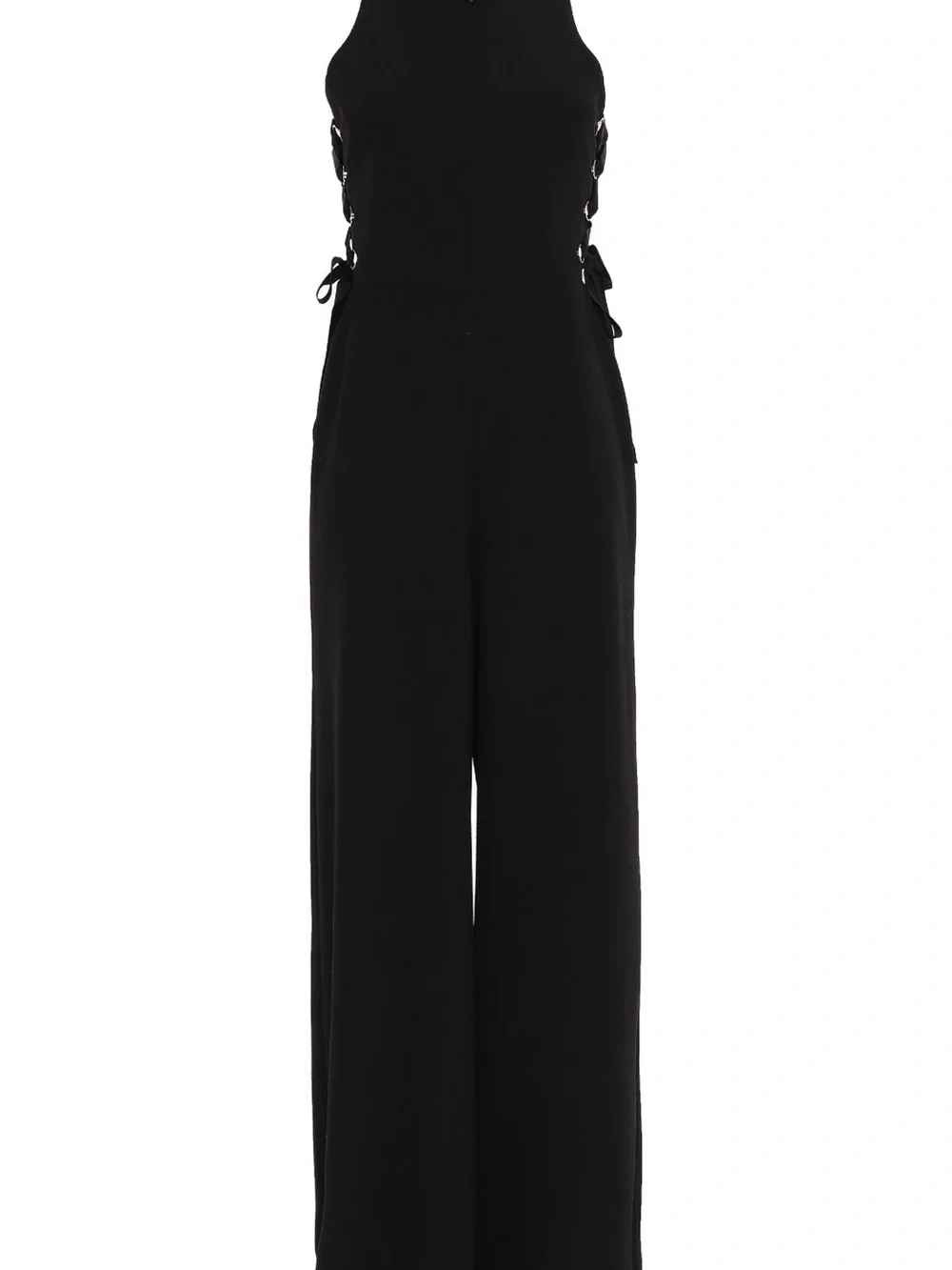 Zimmermann Black Sleeveless Side-Tie Wide-Leg Jumpsuit - Picture 3 of 7